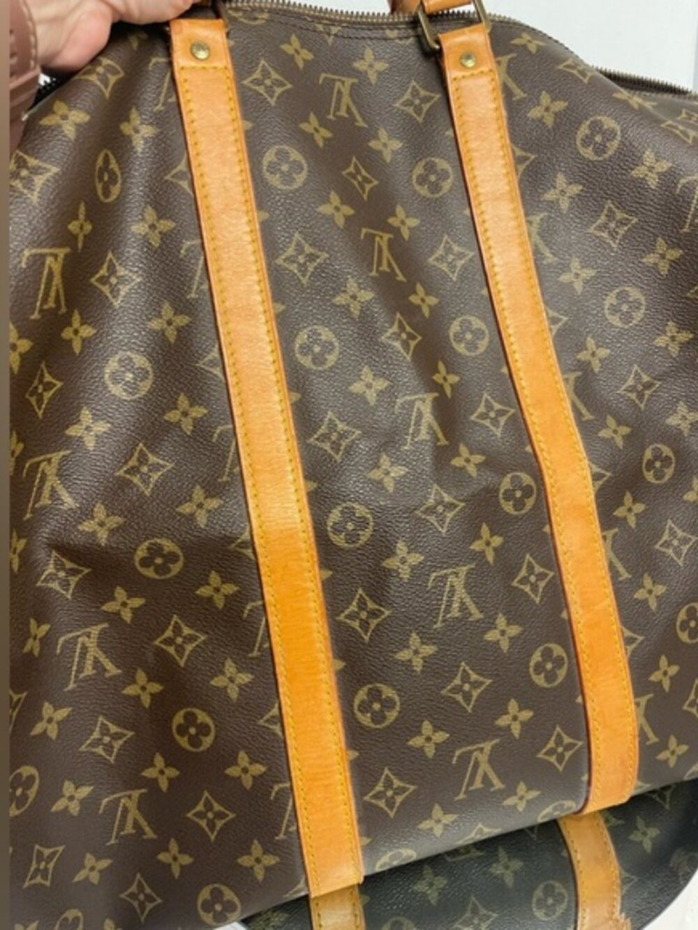 Authentic LOUIS VUITTON MONOGRAM KEEPALL TRAVEL DUFFLE BAG - Picture 4 of 15